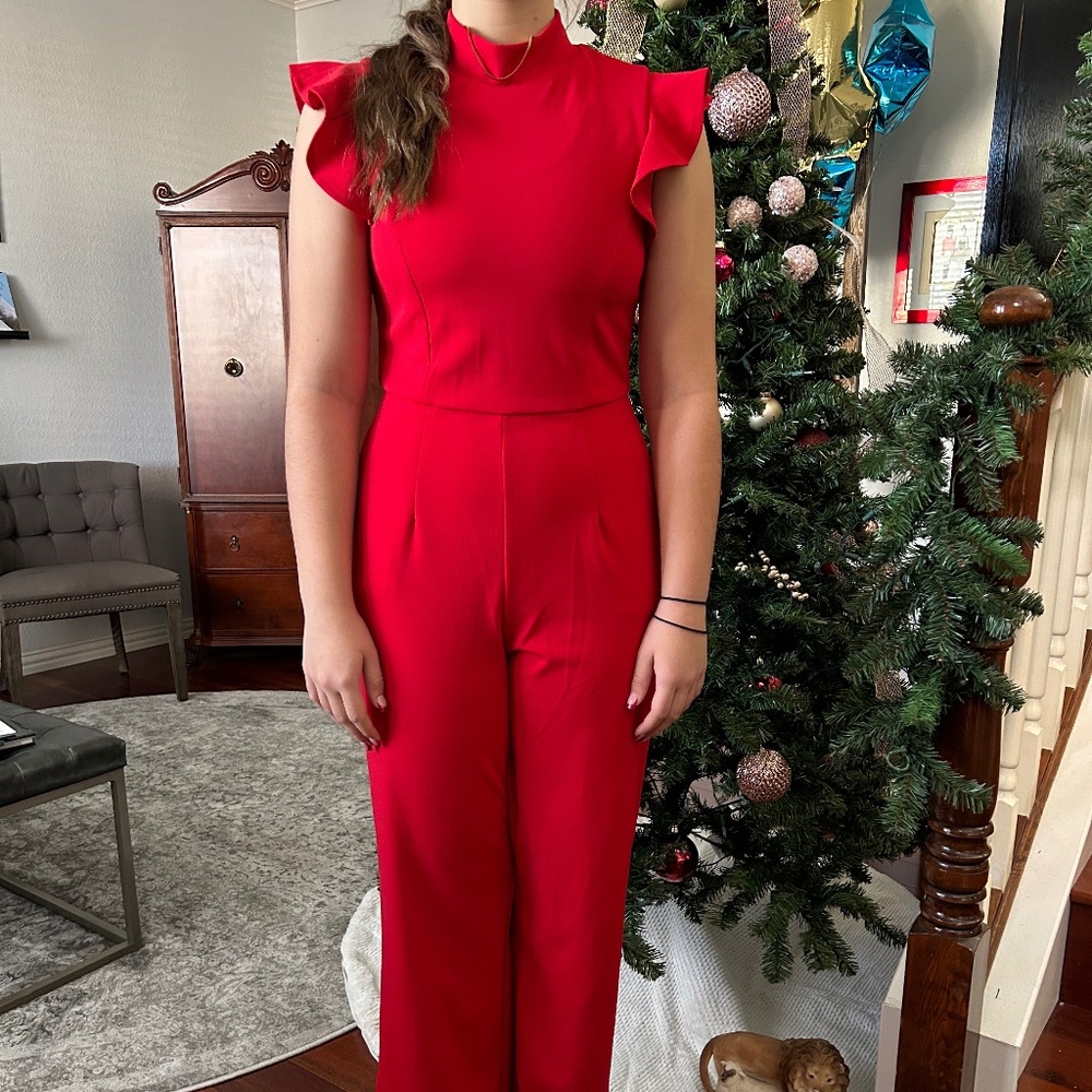Francesca's | Women's Red Jumpsuit | Size Medium - Picture 1 of 9
